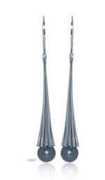 [V2837 Stainless Steel] V2837, Earrings S,  Seel &Shell Pearl,   Pearl Collection