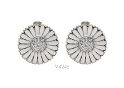 [V4245 Stainless Steel] V4245, Earrings S. Steel316L,  Crystal,  S. Steel Collection