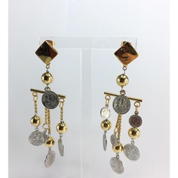 [V4607 Stainless Steel] V4607, Earrings S. Steel 316L,  IPGold