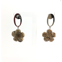 [V4521 Stainless Steel] V4521, Earrings S. Steel 316L,  Jasper