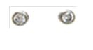 [V3553 Stainless Steel] V3553, Earrings S. Steel 316L,  White Crystal
