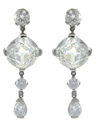 [V3426 Stainless Steel] V3426, Earrings S. Steel 316L,  White Zircone,  S. Steel Collection
