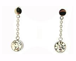 [V2866 Stainless Steel] V2866, Earrings S. Steel 316L,  Zircone Stone