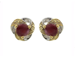 [V4850 Gemstone] V4850, Earrings Sterling Silver 925,  Indian Ruby