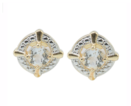 [V4845 Gemstone] V4845, Earrings Sterling Silver 925,  White Topaz