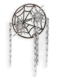 [A0877 Brooches] A0877, Brooch  Brass,  IPGun,  White Zircon