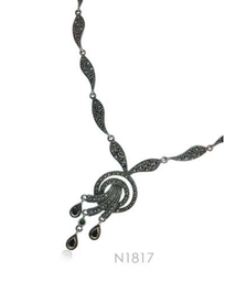 [N1817 Marcasite] N1817, Necklace Silver. 925