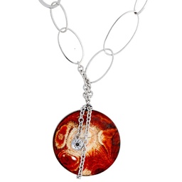 [N4178 Fantasy] N4178, Necklace Silver 925 Agata stone collage