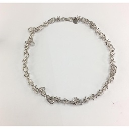 [N2476 Silver & Stones] Necklace Silver. 925