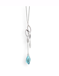 [N3050 Shining Crystals,] N3050, Necklace Silver. 925,  Aquamarine Crystal