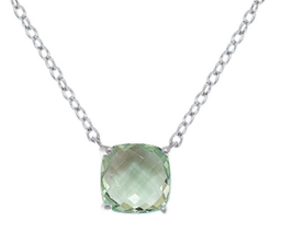 [N5173 Gemstone] N5173, Necklace Silver 925,  Green Amethyst