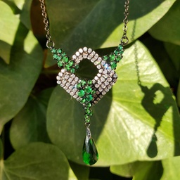[N2609 Classics] N2609, Necklace Silver. 925,  Green Zircon,  IPB