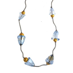 [N4270 Shining Crystals] N4270, Necklace Silver925,  IPGold,  Crystal aurora boreale color