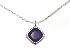 [N4783 Gemstone] N4783, Necklace Silver 925,  Natural Stone Amethyst