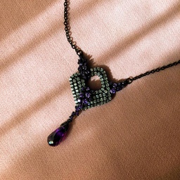 [N2610 Classics] N2610, Necklace Silver. 925,  Violet Zircon,  IPB