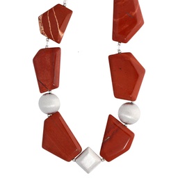 [N4719 Fantasy] N4719, Necklace S. Steel 316L,  Agate Natural Stone