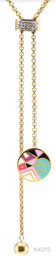 [N4295 Stainless Steel,] N4295, Necklace S. Steel316L,  Gold Plated ,  Multicolore,  S. Steel Collection