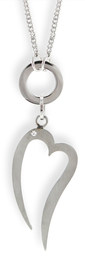[N2657 Stainless Steel,] N2657, Necklace S. Steel 316L,  Heart,  S. Steel Collection 