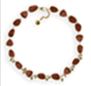 [N4367 Fantasy,] N4367, Necklace S. Steel 316L,  IPGold,  Fire natural stone