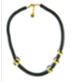 [N3301 Fantasy,,] N3301, Necklace S. Steel 316L,  IPGold,  Hematite Stone