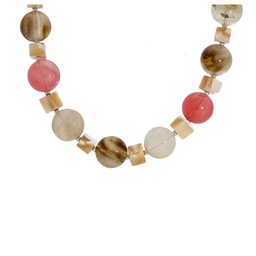 [N5083 Fantasy,] N5083, Necklace S. Steel 316L,  Natural stone