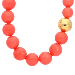 [N4273 Fantasy,] N4273, Necklace S,  Steel316L,   Shell Pearl orange color