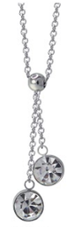 [N2771 Stainless Steel,] N2771, Necklace S. Steel 316L,  White zircone,  S. Steel Collection