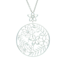 [N3771 Stainless Steel,] N3771, Necklace  S. Steel,   Silver. 925,   White Zircon