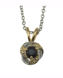 [N4933 Gemstone,] N4933, Necklace Sterling Silver 925,  Black Sapphire