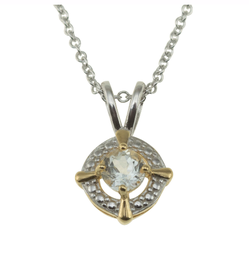 [N4929 Gemstone,] N4929, Necklace Sterling Silver 925,  White Topaz