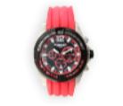[PE175R Watches] PE175R, Watches S. Steel Quartz, black case, red rubber strap 