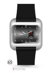 [PE197BS Watches] PE197BS, Watches S. Steel Quartz, black leather strap