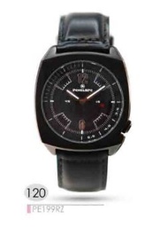[PE199RZ Watches] PE199RZ, Watches S. Steel Quartz, IPBlack case, black leather strap 